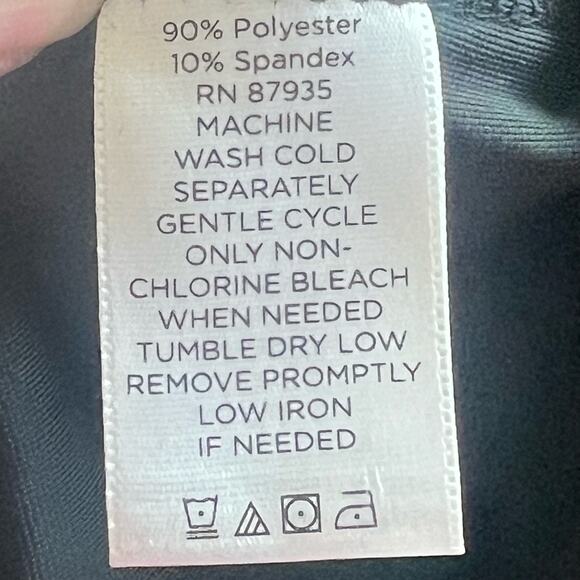 Susan Graver Black Velour Shift Dress Size Large 3/4 Rouch sleeve Stretch - Picture 5 of 11